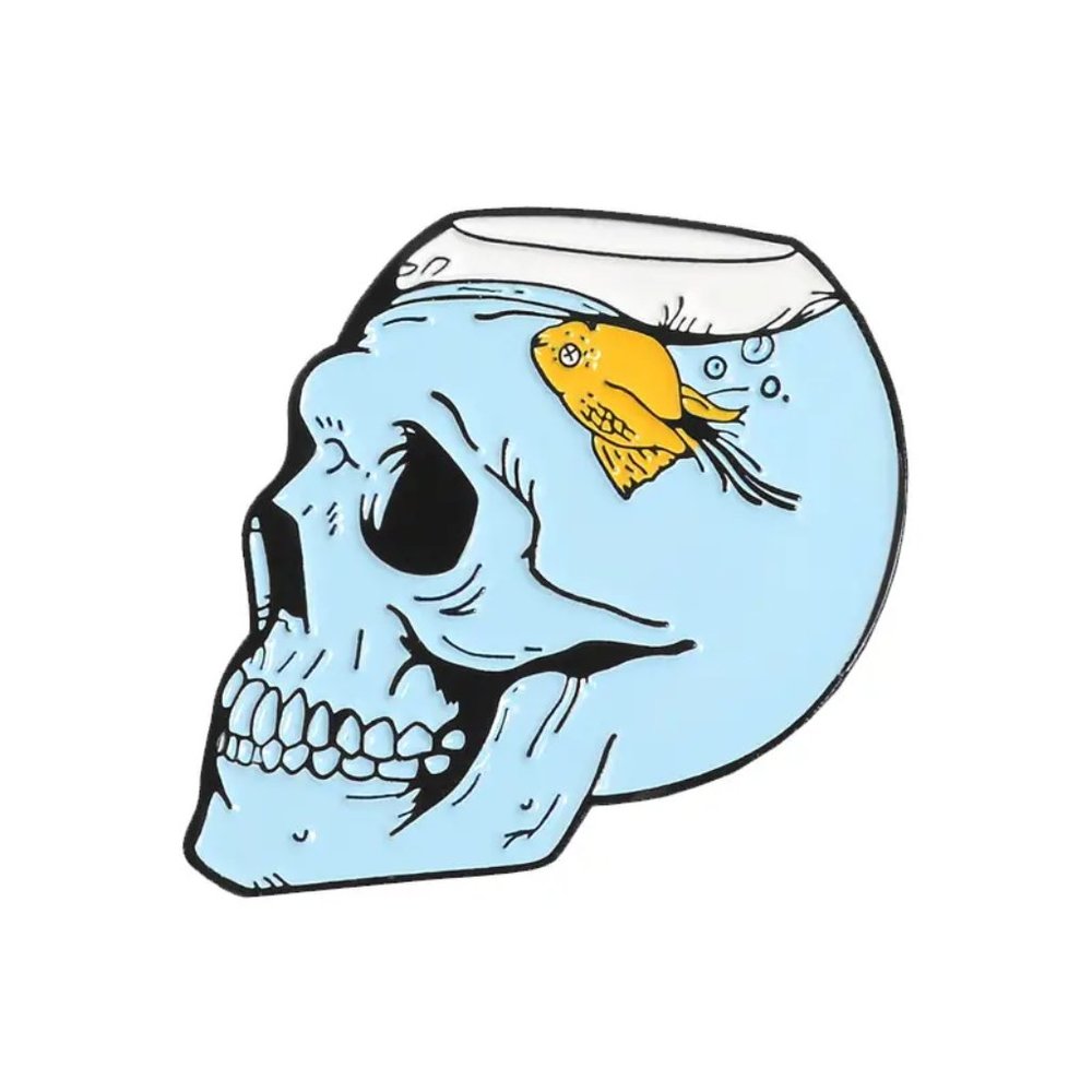 Skull fish tank pin
